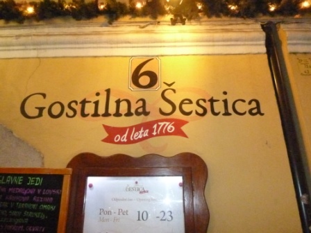 рестораны словении Gostilna šestica Любляна словенская кухня отзывы о ресторанах фото